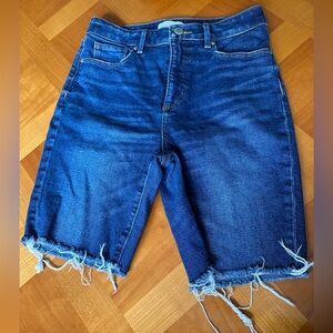 LOFT 27 4 Women’s Curvy Jean Shorts Bermuda Dark Wash Jean Shorts Summer
